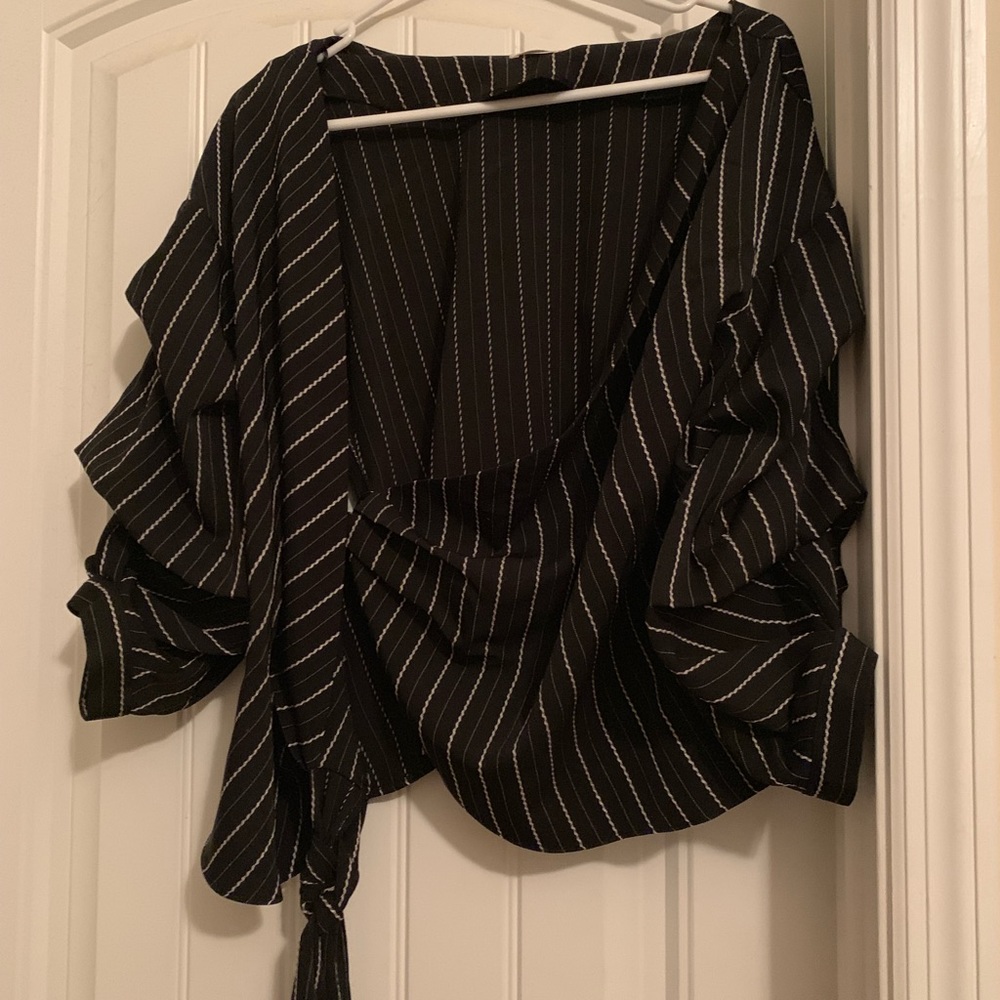 Tie 3/4 sleeve super cute too from Vici